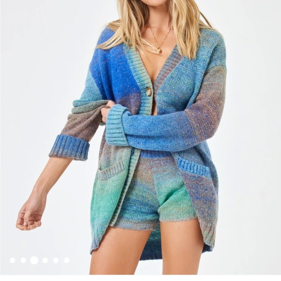 L SPACE -ZOE SHORT-NOREBBRO OMBRÉ - Picture 5 of 6